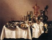 HEDA, Willem Claesz. Still-life with Gilt Goblet sg oil painting